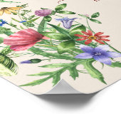 Elegant Wild Blume Rehearsal Diner Willkommen Poster (Ecke)