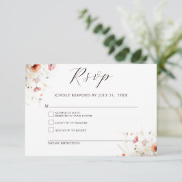 Elegant Wild Blume UAWG Response Card RSVP Karte