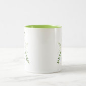 Elegant Wild Botanical Monogram Zweifarbige Tasse (Mittel)