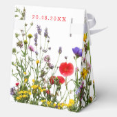 Elegant Wild Floral Blooming Garden Wedding Geschenkschachtel (Rückseite)