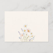 Elegant Wild Flowers Wedding Website Begleitkarte (Rückseite)