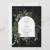 Elegant Wild Forest Fern Greenerity Wedding Einladung (Vorderseite)