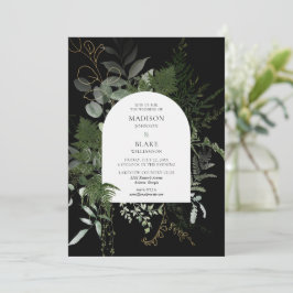 Elegant Wild Forest Fern Greenerity Wedding Einladung