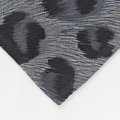Elegant Wild: Gray & Black Leopard Sherpa Blanket Fleecedecke (Ecke)