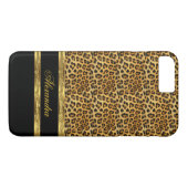 Elegant Wild Leopard Black and Gold Case-Mate iPhone Hülle (Rückseite (Horizontal))