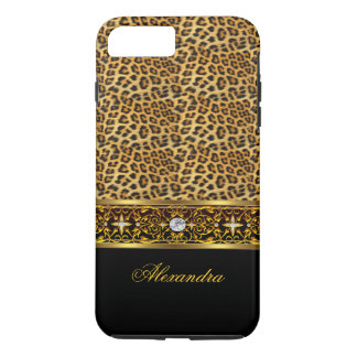 Elegant Wild Leopard Black Gold Jewel Tough Case-Mate iPhone Hülle