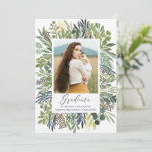 Elegant Wild Meadow Foto Abschluss Ankündigung (Stehend Vorderseite)