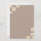 Elegant Wild One Birthday Boho Daisy Blume Einladung (Rückseite)