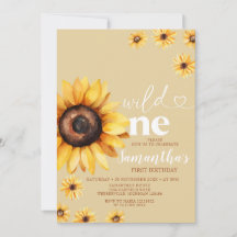 Elegant Wild One Birthday Boho Sonnenblumen