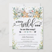 Elegant Wild One Bush Safari Baby Shower  Einladung (Vorderseite)