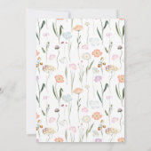 Elegant Wild & Onederful Wildflower 1st Birthday Einladung (Rückseite)