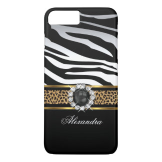 Elegant Wild Zebra Stripe Leopard Black Gold Pearl Case-Mate iPhone Hülle