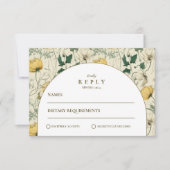 Elegant Wildflower Arch Minimal Wedding RSVP Karte (Vorderseite)