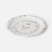 Elegant Wildflower Boho Floral Garden Plate Pappteller (Schrägansicht)