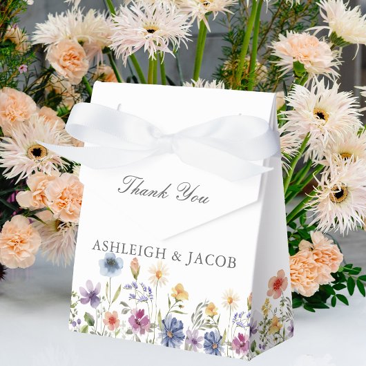 Elegant Wildflower Custom Spring Wedding Geschenkschachtel
