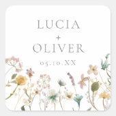 Elegant Wildflower Envelope Sticker (Vorderseite)