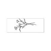 Elegant Wildflower Floral Bouquet Wood Art Gummistempel (Prägung)