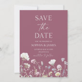 Elegant Wildflower Floral Flowers Wedding Save The Date (Vorderseite)