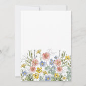 Elegant Wildflower Floral Monogram Crest Wedding Einladung (Rückseite)