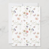 Elegant Wildflower Floral Wedding Einladung (Rückseite)