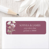 Elegant Wildflower Floral Wedding Return Address (Insitu)