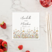 Elegant Wildflower Floral Wedding Serviette (Beispiel)