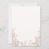 Elegant Wildflower Garden Bridal Shower Einladung (Rückseite)