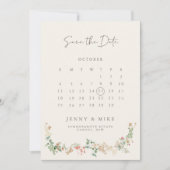 Elegant Wildflower Garden Floral Einladung (Vorderseite)