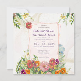 Elegant Wildflower Garden Wedding Invitation Einladung