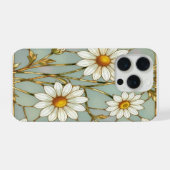 Elegant Wildflower iPhone Cover with Stained Glass iPhone Hülle (Rückseite (Horizontal))