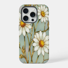 Elegant Wildflower iPhone daisy with Stained Glass 15 Pro Hülle