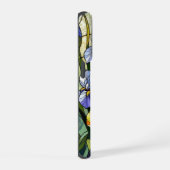 Elegant Wildflower irises buttercup stained Glass iPhone Hülle (Rechte Seite)
