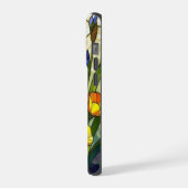 Elegant Wildflower irises buttercup stained Glass iPhone Hülle (Linke Seite)