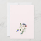 Elegant Wildflower Meadow Blush Pink Wedding Einladung (Rückseite)