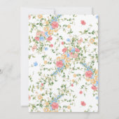 Elegant Wildflower Meadow Wedding Einladung (Rückseite)