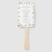 Elegant Wildflower Meadow Wedding Program Fächer (Vorderseite)
