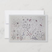 Elegant Wildflower Meadow Wedding RSVP Card (Vorderseite)