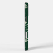 Elegant Wildflower Pattern on Dark Green  Case-Mate iPhone Hülle (Rückseite / Rechts)