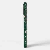 Elegant Wildflower Pattern on Dark Green  Case-Mate iPhone Hülle (Rückseite / Links)