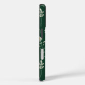 Elegant Wildflower Pattern on Dark Green  Case-Mate iPhone Hülle (Rückseite / Rechts)