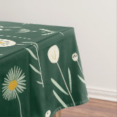Elegant Wildflower Pattern on Dark Green  Tischdecke (Beispiel)