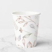 Elegant Wildflower Rustic Floral Garden Paper Cup Pappbecher (Rückseite)