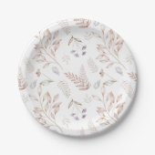 Elegant Wildflower Rustic Floral Garden Plate Pappteller (Vorderseite)