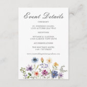 Elegant Wildflower Spring Wedding Begleitkarte (Vorderseite)