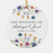 Elegant Wildflower Spring Wedding Keepsake Keramik Ornament (Vorne)
