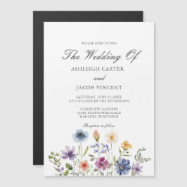 Elegant Wildflower Spring Wedding Magneteinladung