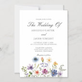 Elegant Wildflower Spring Wedding Magneteinladung (Vorderseite)
