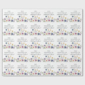 Elegant Wildflower Spring Wedding Personalized Geschenkpapier (Flach)