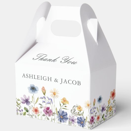 Elegant Wildflower Spring Wedding Personalized Geschenkschachtel (Vorderseite)