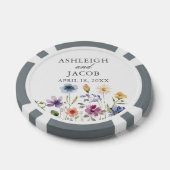 Elegant Wildflower Spring Wedding Personalized Pokerchips (Einzeln)